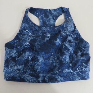 Gap Fit Sculpt Revolution High Impact Sports Bra Blue Floral Small
